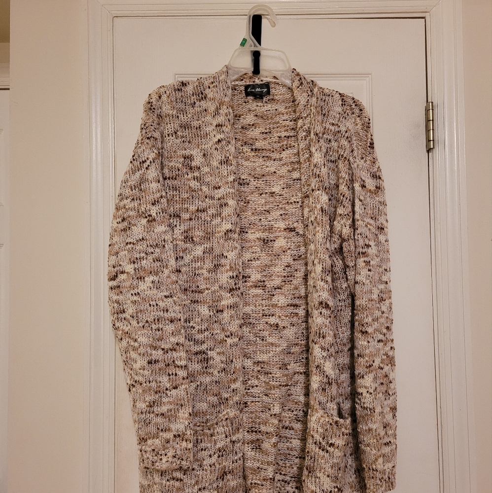 TAN Love Always open front cardigan junior XL